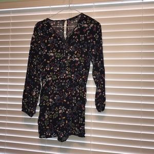 long sleeve shorts romper